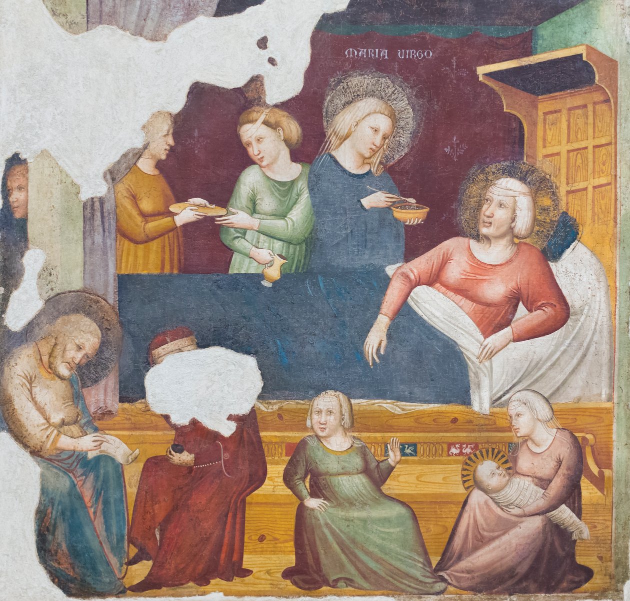 Vaftizcinin Doğuşu, 14. yüzyılın ilk yarısı (müstakil fresk) by Master of the Urbino Coronation