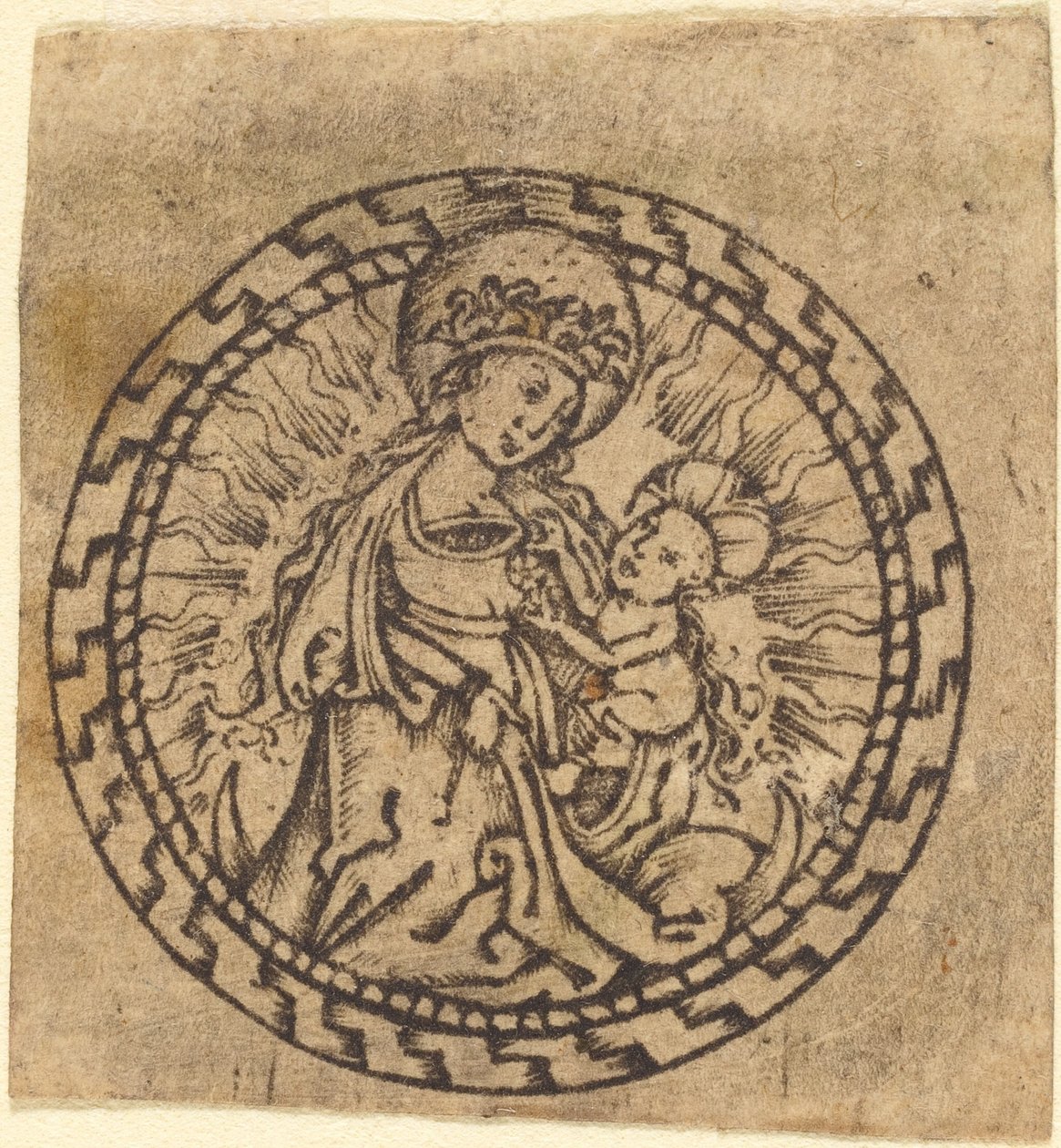 madonna ve çocuk by Master with the Flower Borders