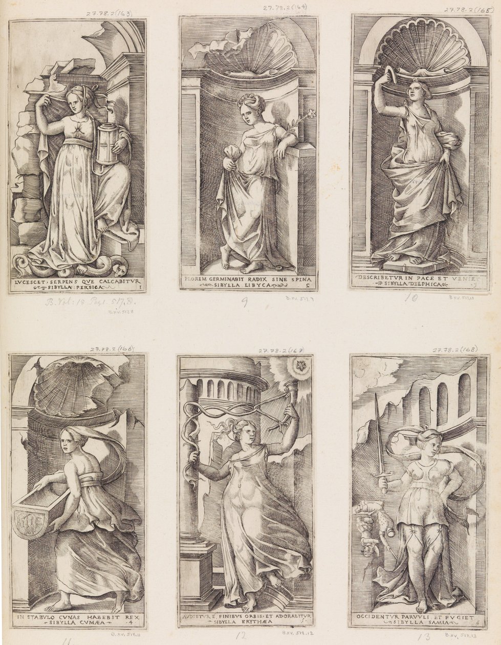 Libyalı Sibyl, 16. yüzyıl. by Master with the Name of Jesus