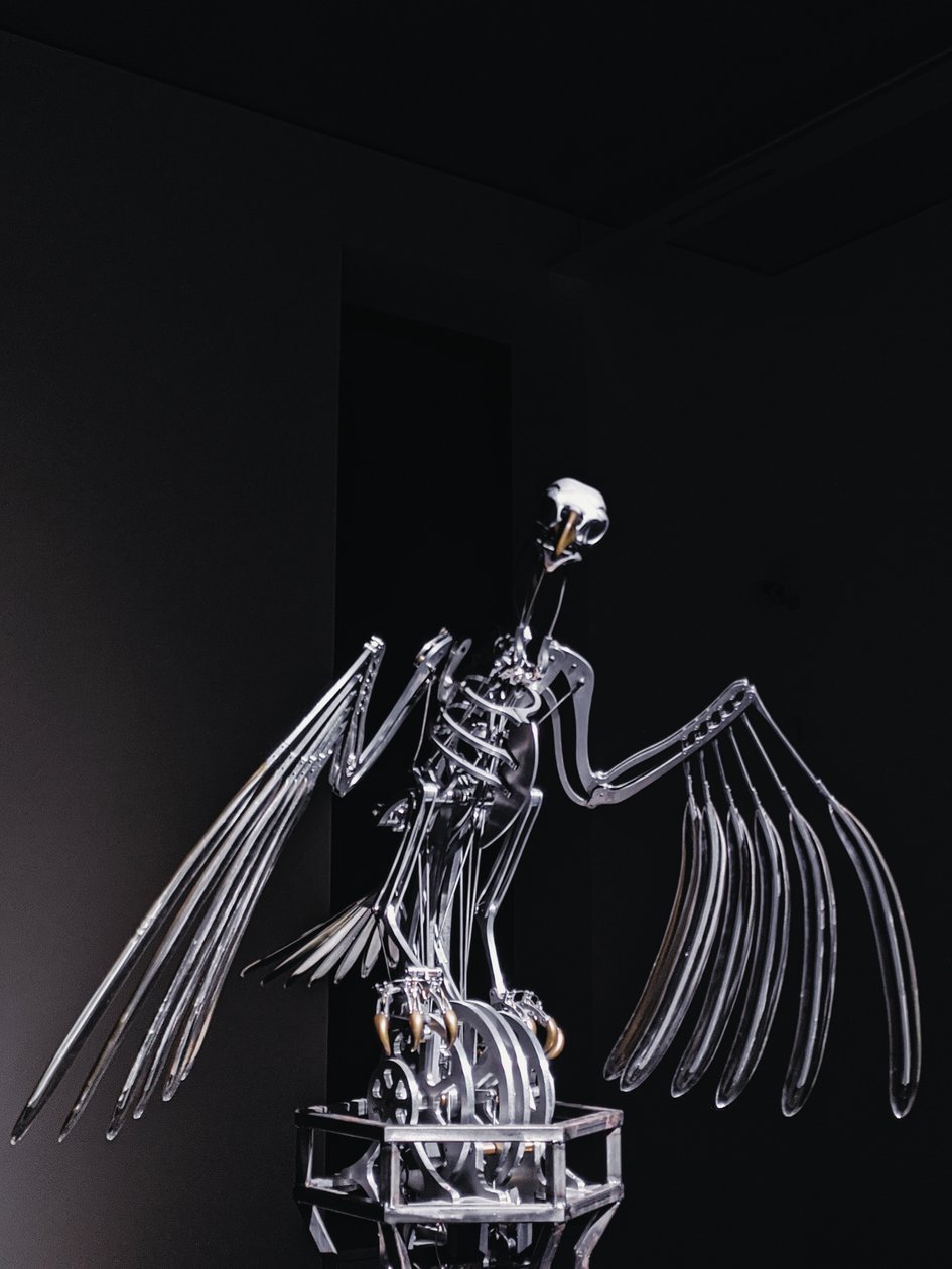 The Nerve Rack, 2019 (Asetal, Akrilik, Alüminyum, Pirinç, Elektrik Devresi, Boya, PVC, Reçine, Servo motorlar, Çelik) by Mat Collishaw