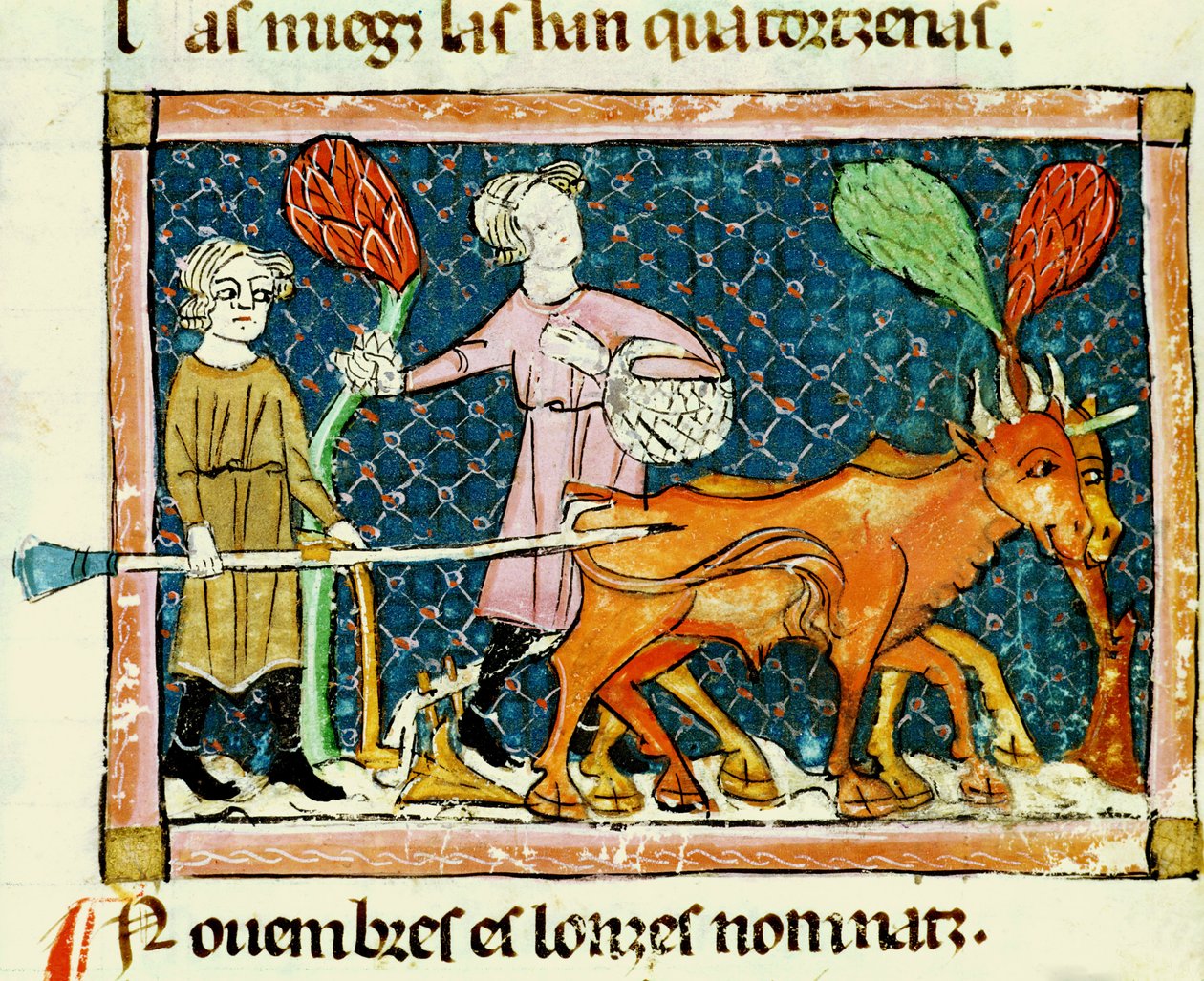 Fol.59r Ekim: Çiftçilik by Matfre Ermengaut