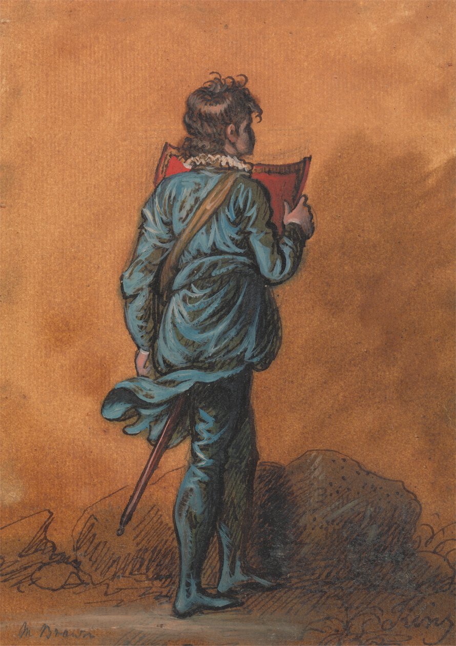 Kırmızı Kalkanlı Mavili Bir Page Boy by Mather Brown