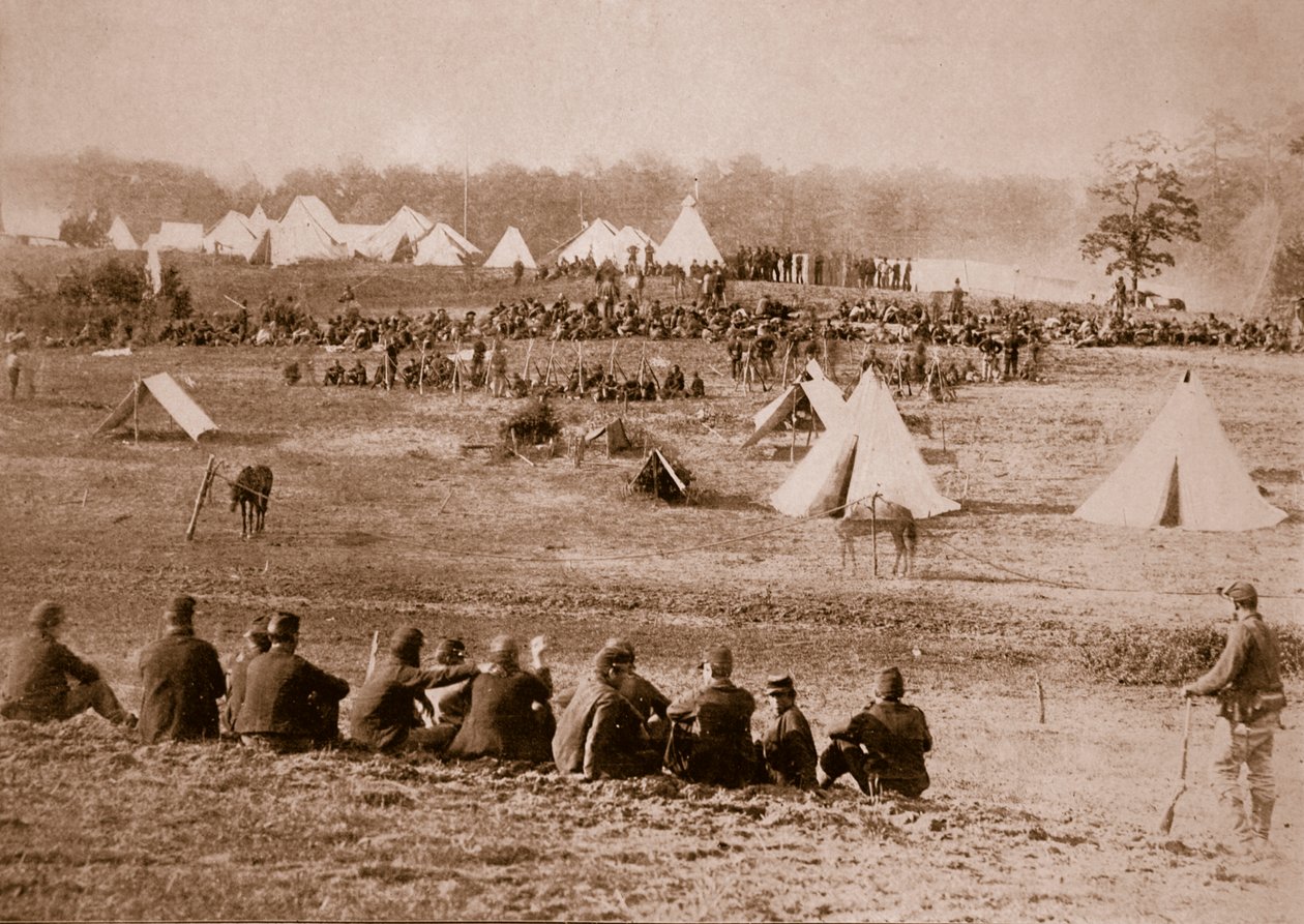 Konfederasyon Mahkumları Kampı, 1861-65 by Mathew B. Brady