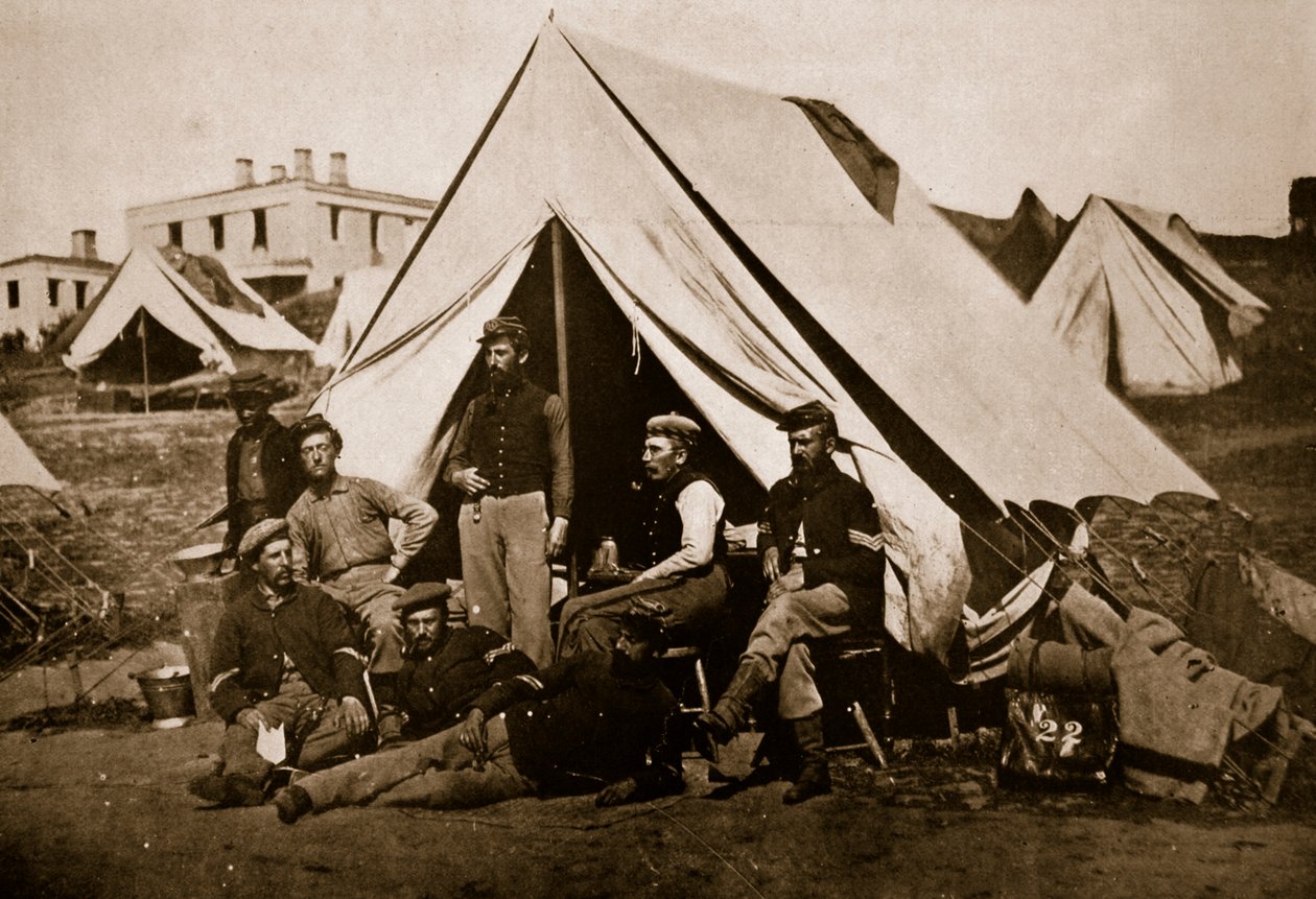 22. New York Gönüllüleri Grubu, 1861-65 (sepya fotoğrafı) by Mathew B. Brady
