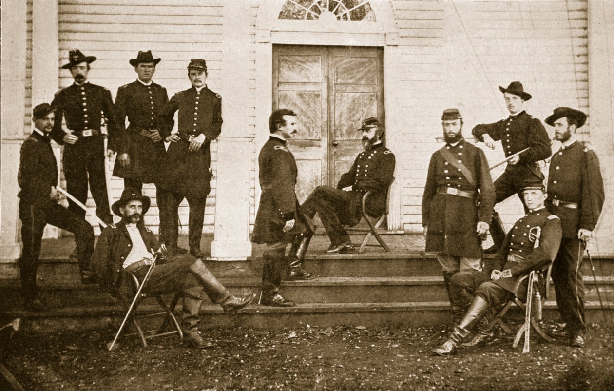 Tümgeneral George G. Meade ve Kurmay, 1861-65 by Mathew B. Brady