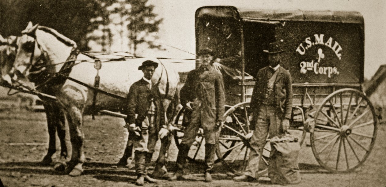 İkinci Kolordu Posta Vagonu, 1861-65 by Mathew B. Brady