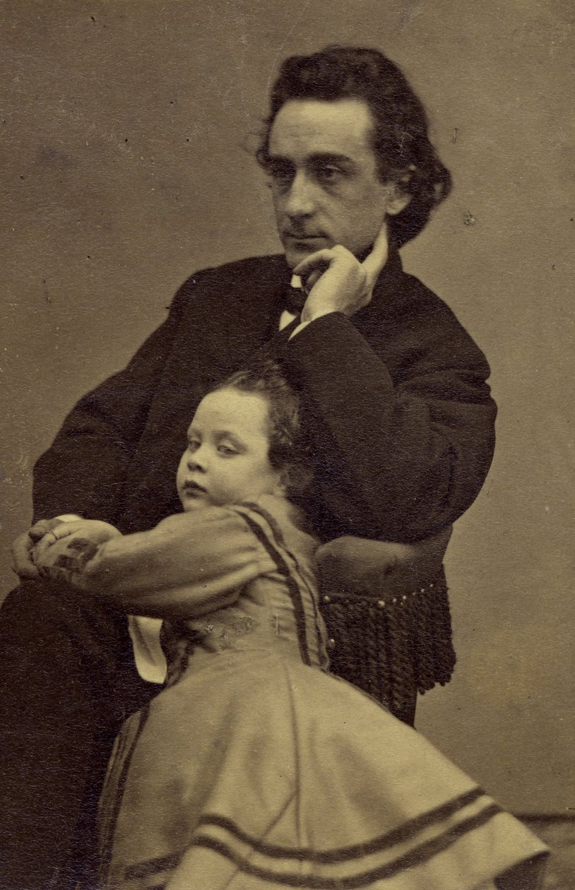 Edwin Booth ve kızı Edwina by Mathew B. Brady