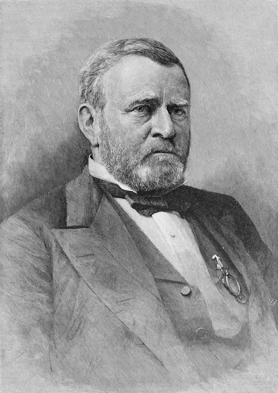 General Ulysses Simpson Grant, bir fotoğraftan oyulmuş, Robert Underwood Johnson ve Clarence Clough Buel tarafından düzenlenen 