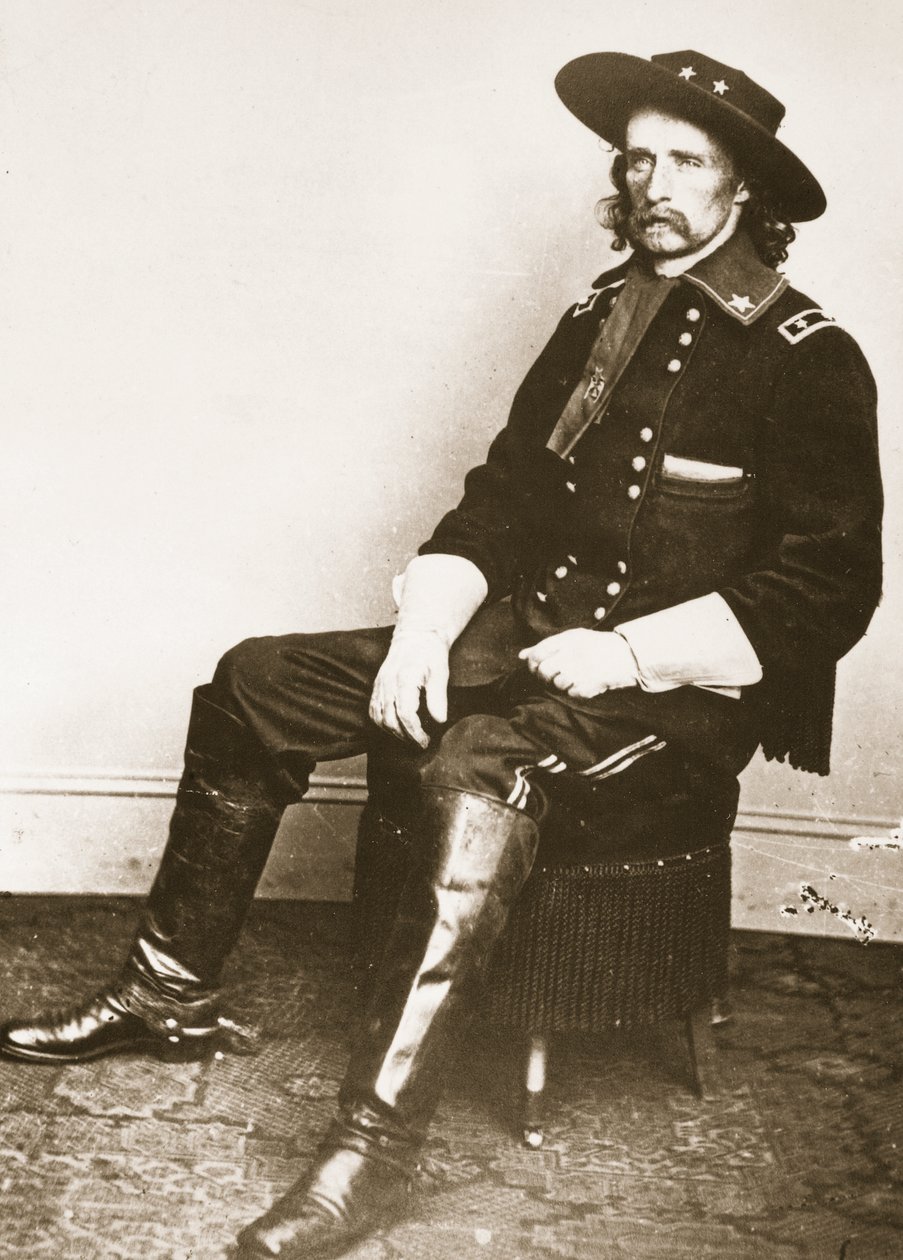 George Armstrong Custer (fotogravür) by Mathew B. Brady