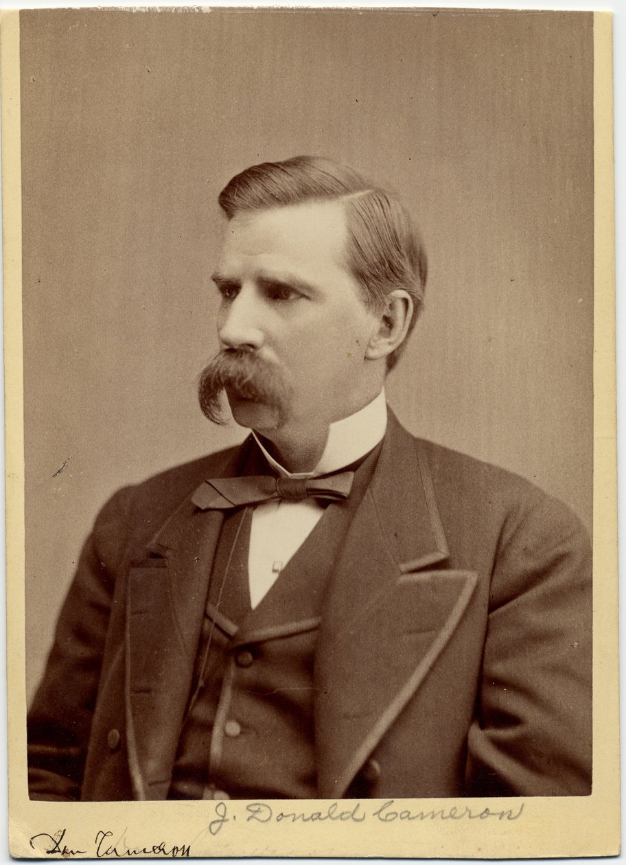 James Donald Cameron (1833-1918), Amerikalı Politikacı, 32. ABD Dışişleri Bakanı (albüm fotoğrafı) by Mathew B. Brady
