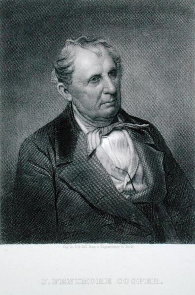 James Fenimore Cooper (1789-1851), Henry Bryan Hall (1808-84) tarafından bir dagerreyotipten sonra oyulmuş (gravür) by Mathew (after) Brady