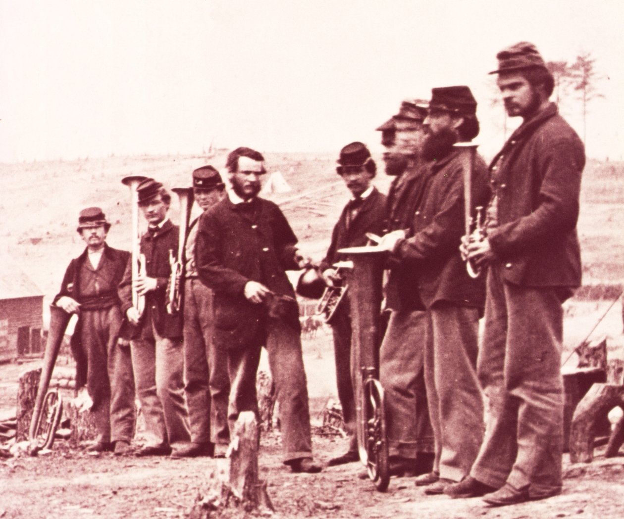 Federal ordu bandoları (s/b fotoğraf) by Mathew Brady