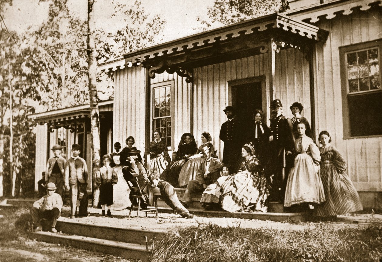 General Heintzelman Nekahet Kampında Arkadaşlarını Eğlendiriyor, İskenderiye, 1861-65 by Mathew B. Brady
