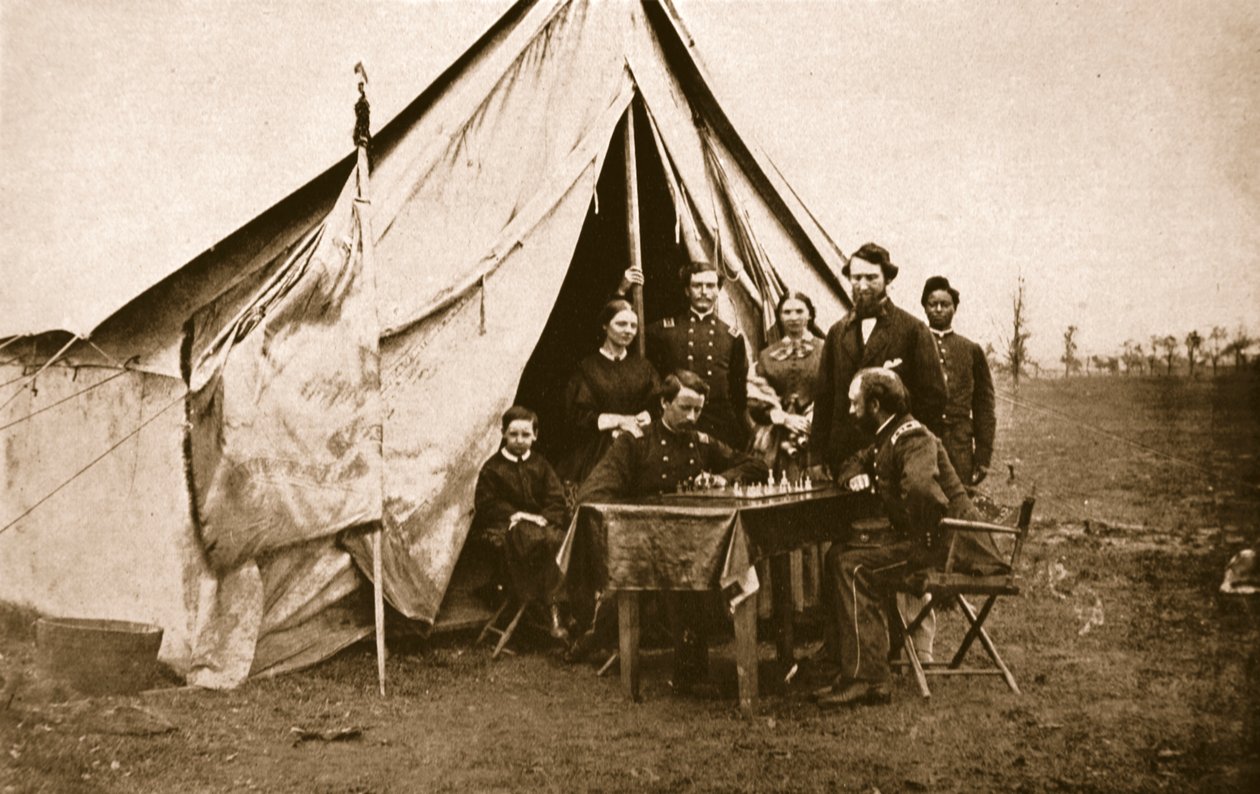 General James H. Wilson ve Arkadaşları, 1861-65 (sepya fotoğrafı) by Mathew B. Brady