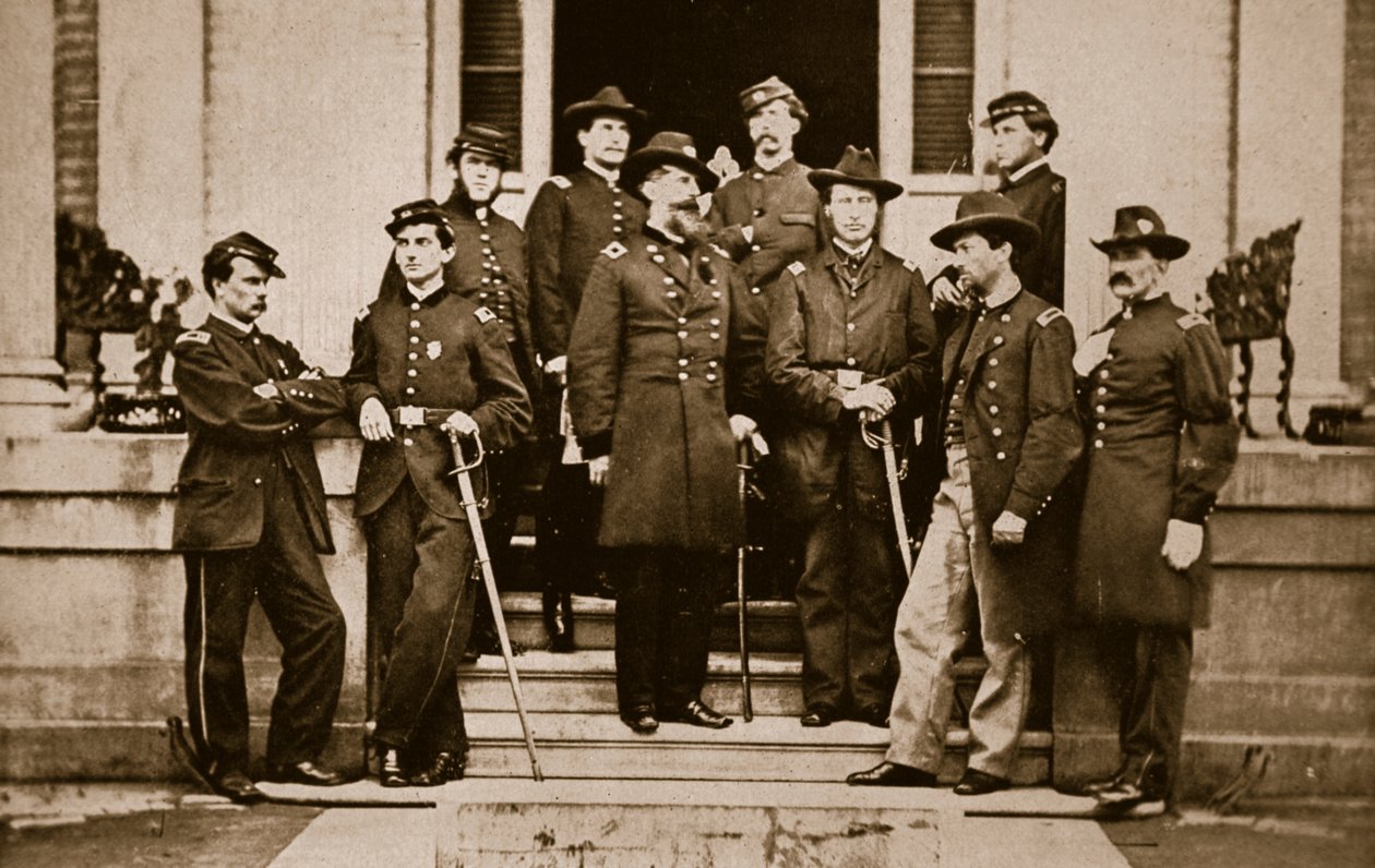 General OB Wilcox ve Personel, 1861-65 by Mathew B. Brady