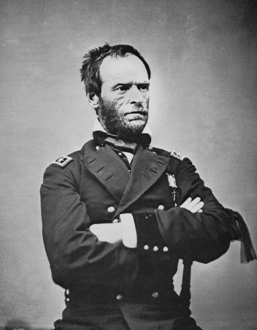 General William T. Sherman (1820-91) (s/b fotoğraf) by Mathew Brady