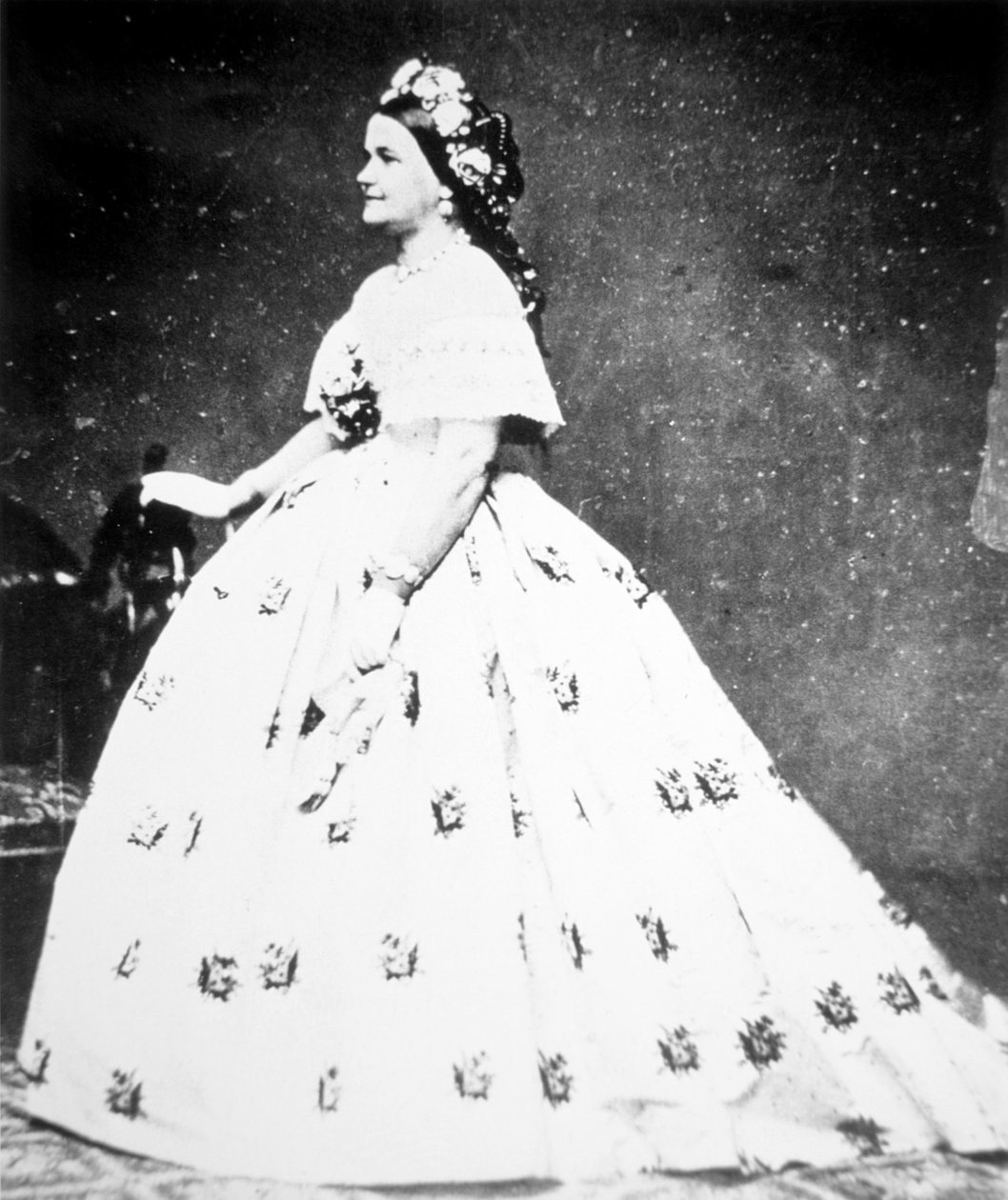 Mary Lincoln (1818-82) 1861 (s/b fotoğraf) by Mathew Brady