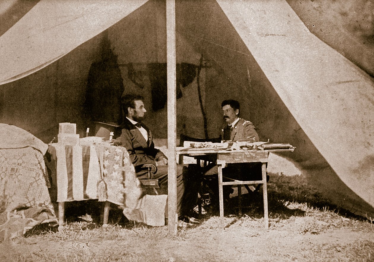 Başkan Lincoln ve General McClellan arasındaki Son Röportaj, 1862, Antietam