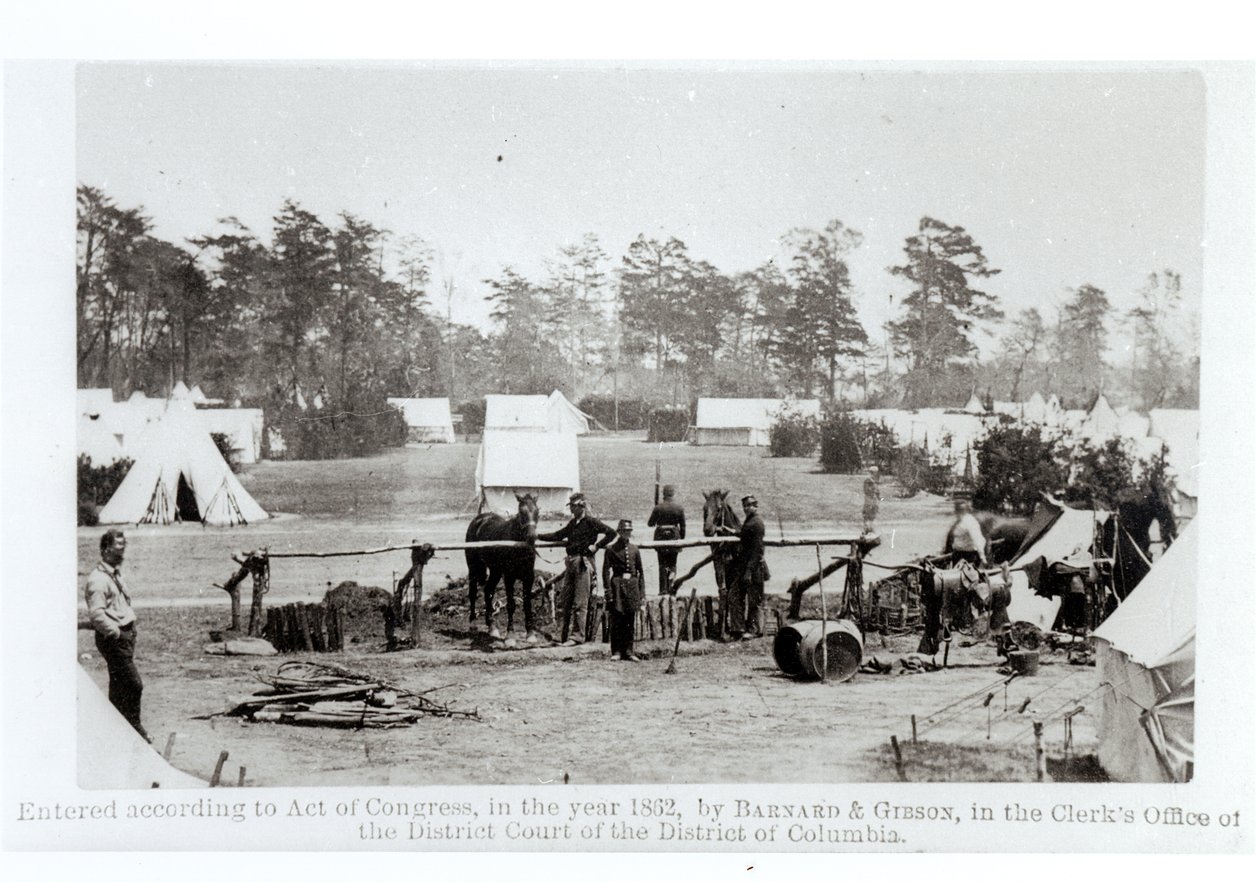 Yankee Karargahı, kamp Whinfield, 3 Mayıs 1862 by Mathew B. Brady