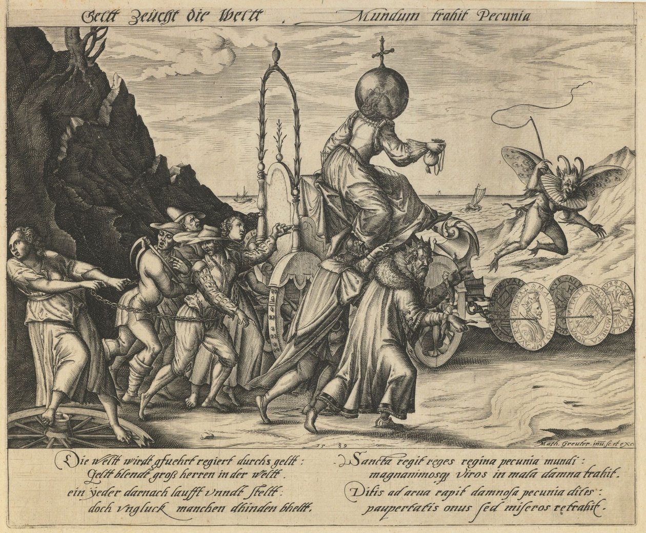 Para dünyayı yönetiyor, 1589 by Mathias Greuter