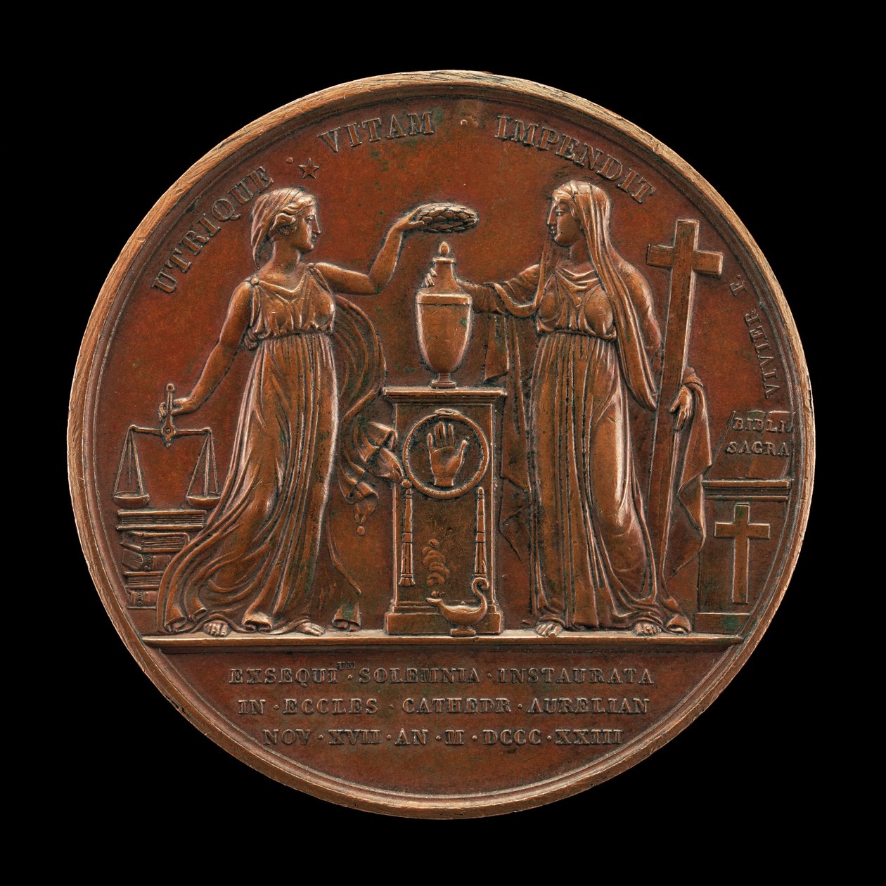 Adalet ve İnanç [ters], 1823. by Mathias Nicholas Marie Vivier