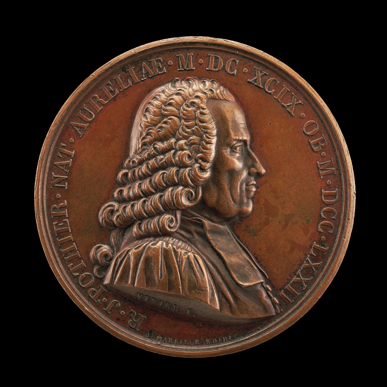 Robert-Joseph Pothier, 1699-1772, Hukukçu ve Profesör [ön yüz], 1823. by Mathias Nicholas Marie Vivier