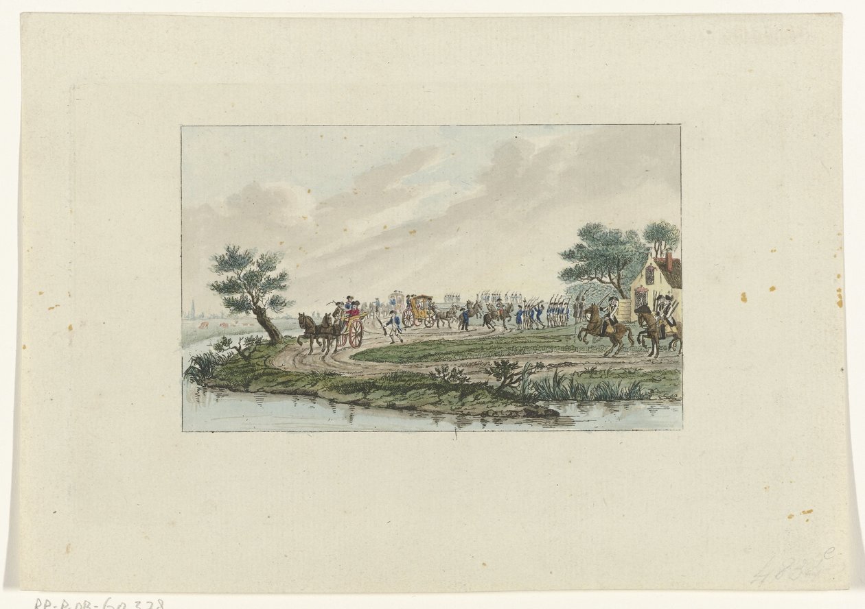 Prensesin Goejanverwellesluis'de tutuklanması, 1787 by Mathias de Sallieth