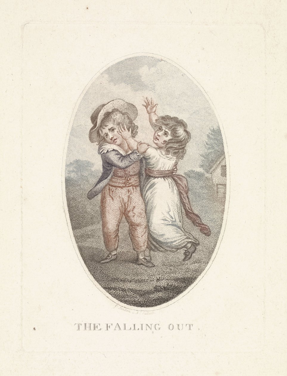 Erkek ve kız birbirlerini alay Falling Out (nesnedeki başlık) by Mathias de Sallieth