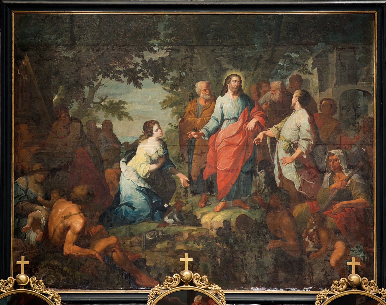 Parish kilisesi (Saint Martin Parish Kilisesi). tablo. "İsa ve Samiriyeli Kadın". Matthew DeVisch. by Mathias de Visch