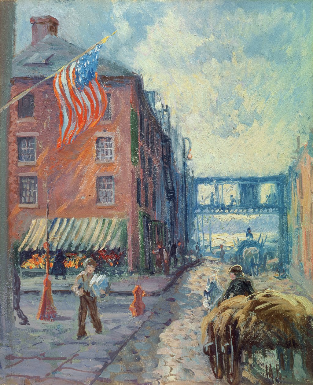 Van Wyck Aile Evi, New York, 1923 dolayları (sanatçı panosunda yağlı boya) by Matilde Browne