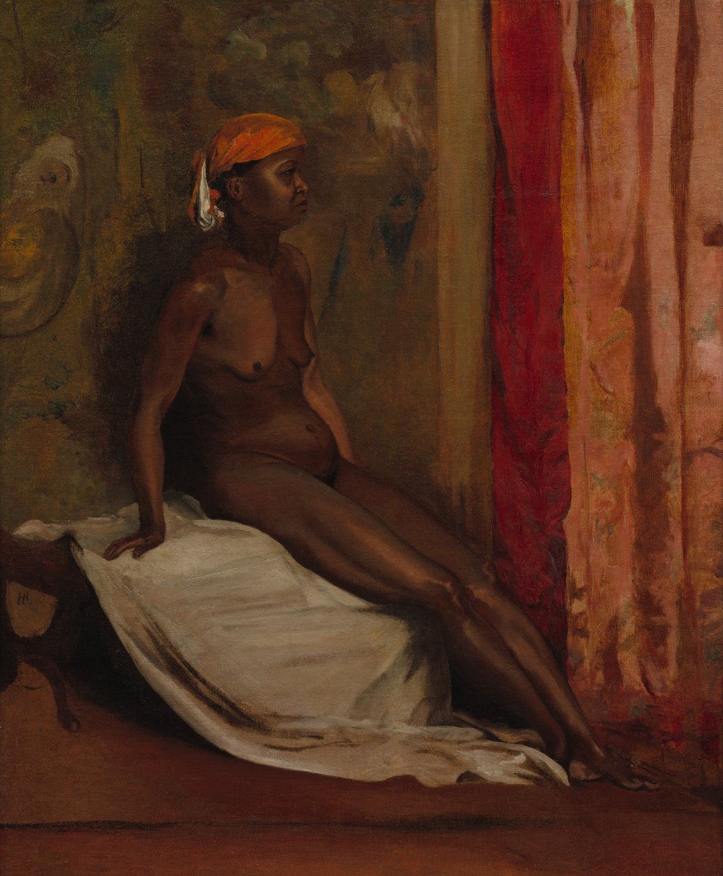 Oturan Afrikalı Kadın by Matsumura Goshun