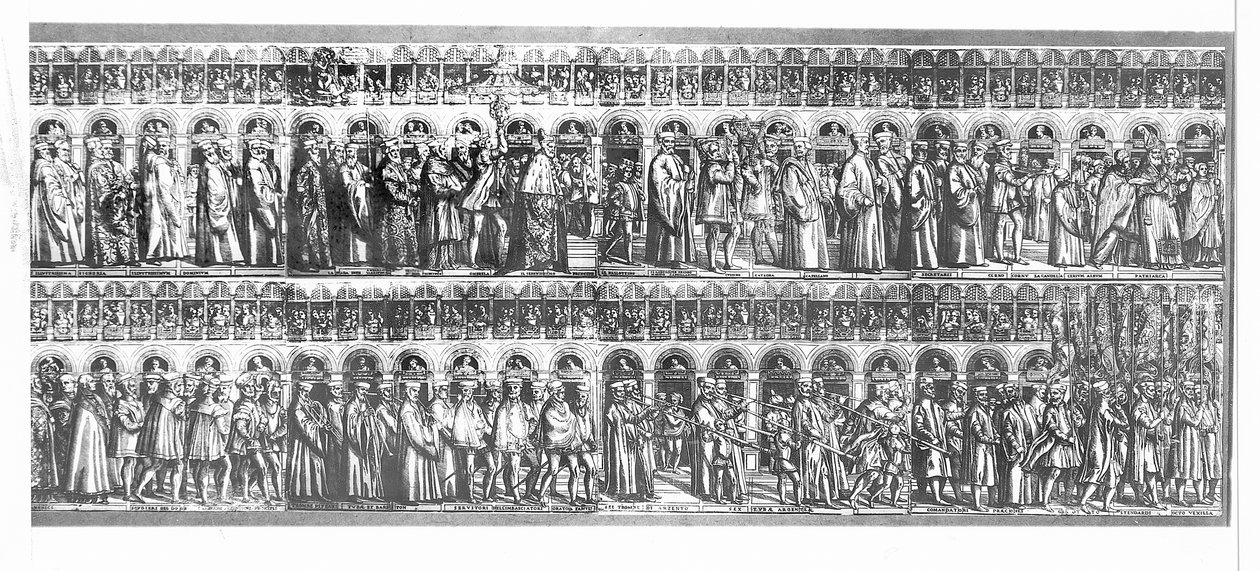 Doge ve Venedikli Yetkililerin Alayı, c.1555-60 by Matteo Pagani