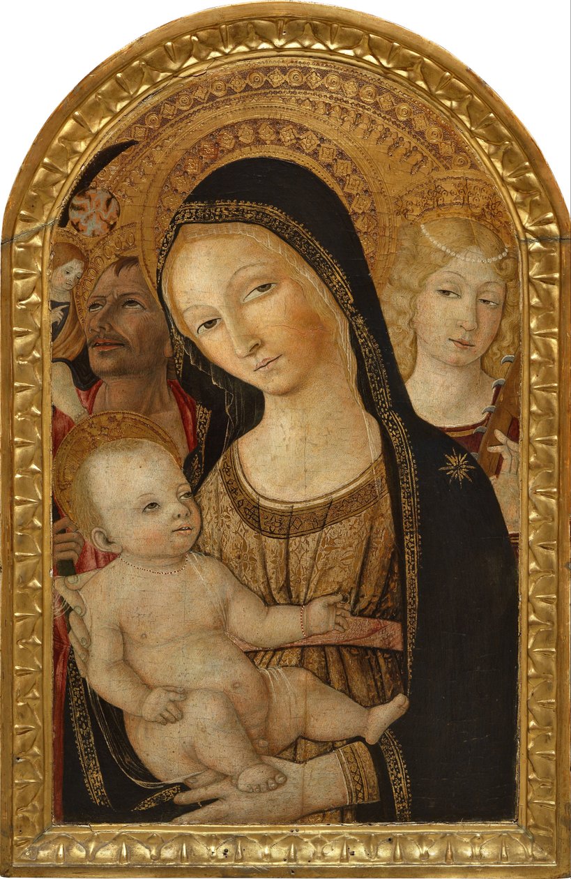 Madonna and Child with Saint Catherine and Saint Christoph  by Matteo di Giovanni di Bartolo