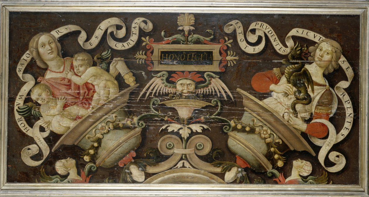Erdem Alegorileri, c.1510-15 (çam ağacı üzerinde tempera) by Matteo di Giuliano di Lorenzo Balducci