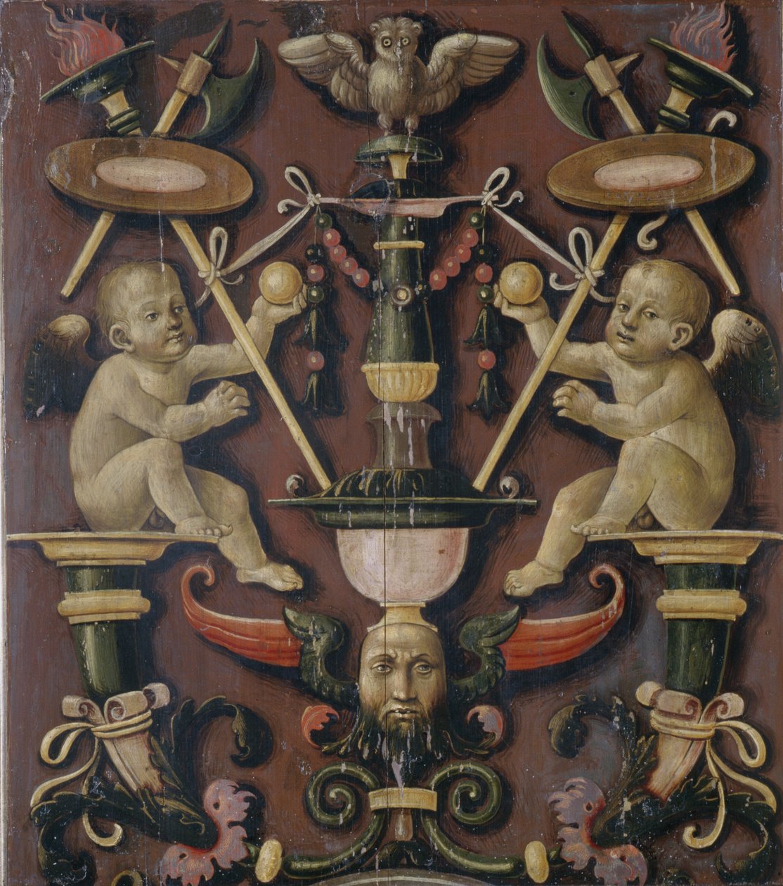 Puttili Motif (yumuşak ahşapta tempera) by Matteo di Giuliano di Lorenzo Balducci