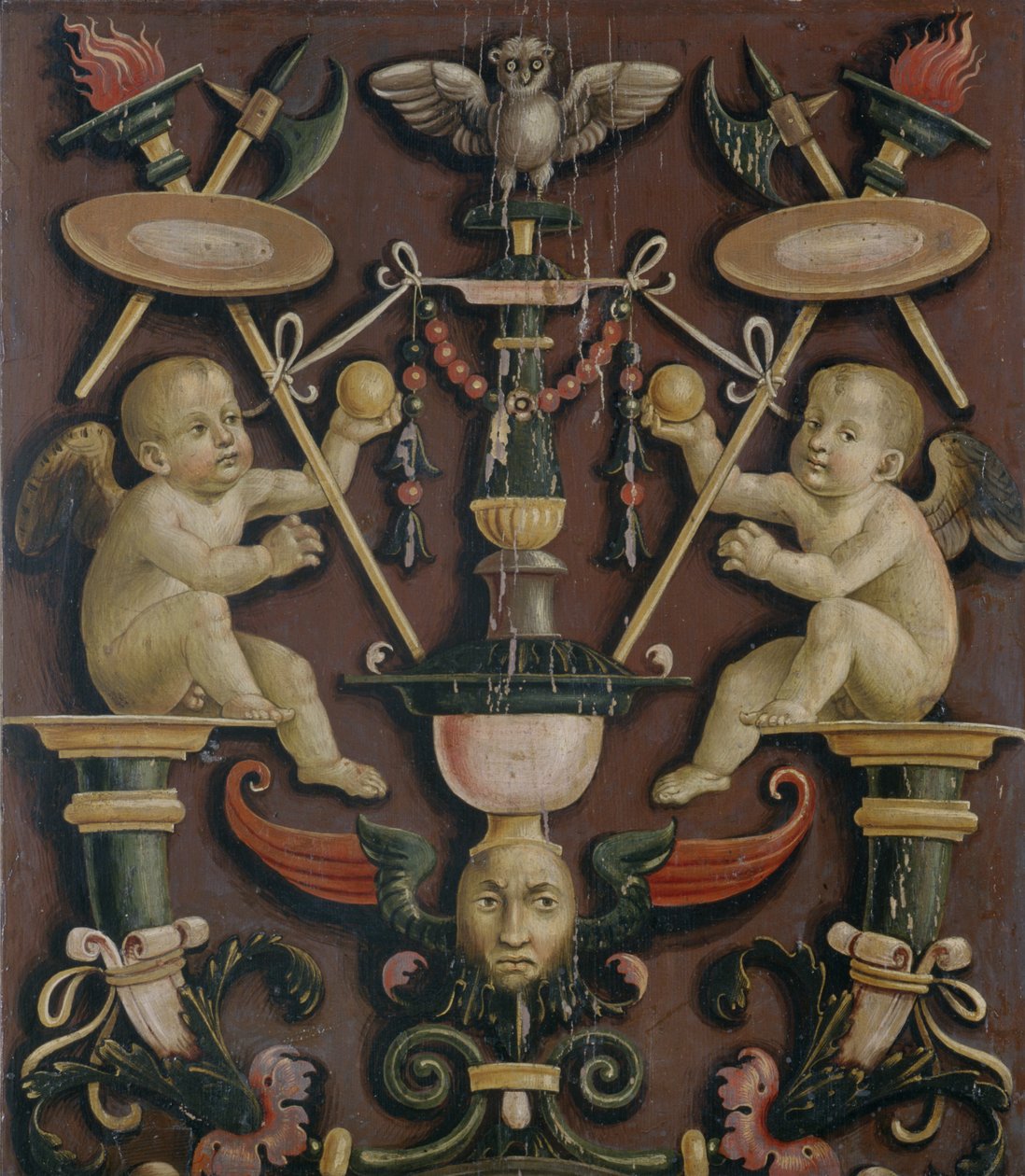 Puttili Motif (yumuşak ahşapta tempera) by Matteo di Giuliano di Lorenzo Balducci