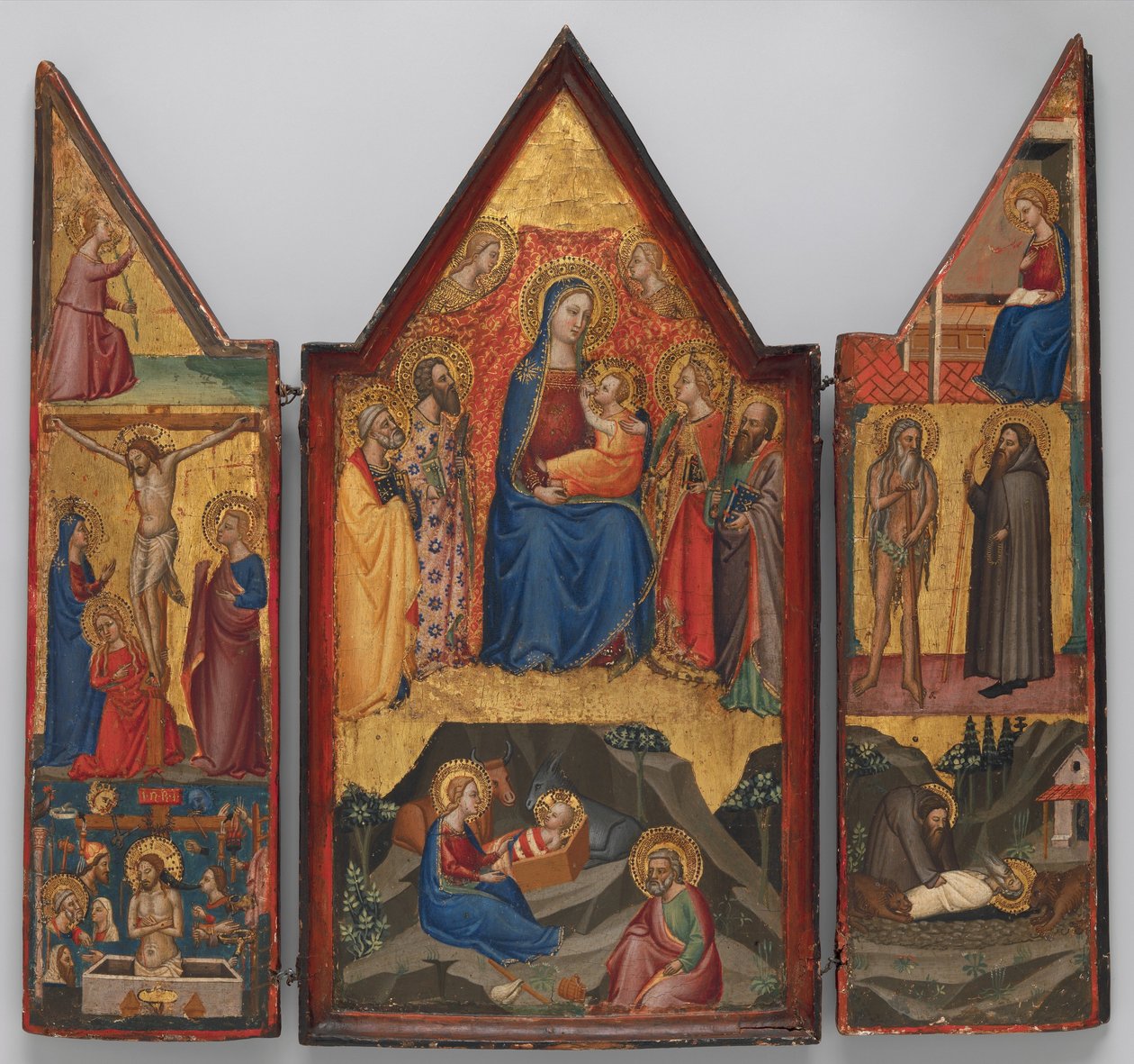 Madonna ve Çocuk Azizlerle Taht Edildi by Matteo di Pacino