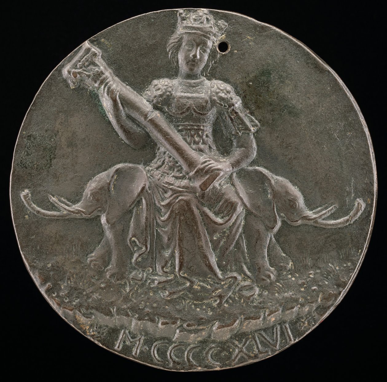 Fortitude Kırık Bir Sütunu Tutan [ters], 1446. by Matteo di Andrea de Pasti