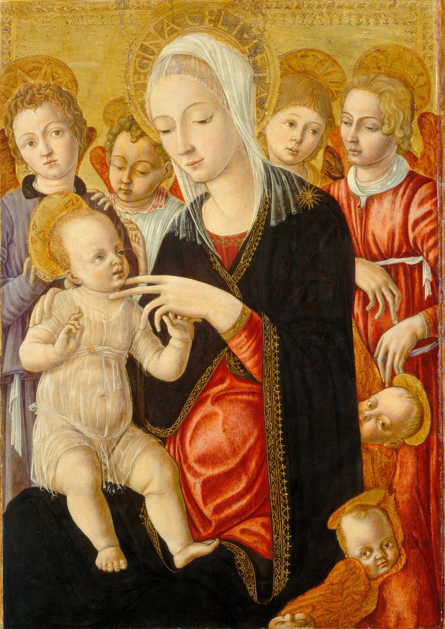 Melekler ve Cherubim ile Madonna ve Çocuk, c. 14601465. by Matteo di Giovanni