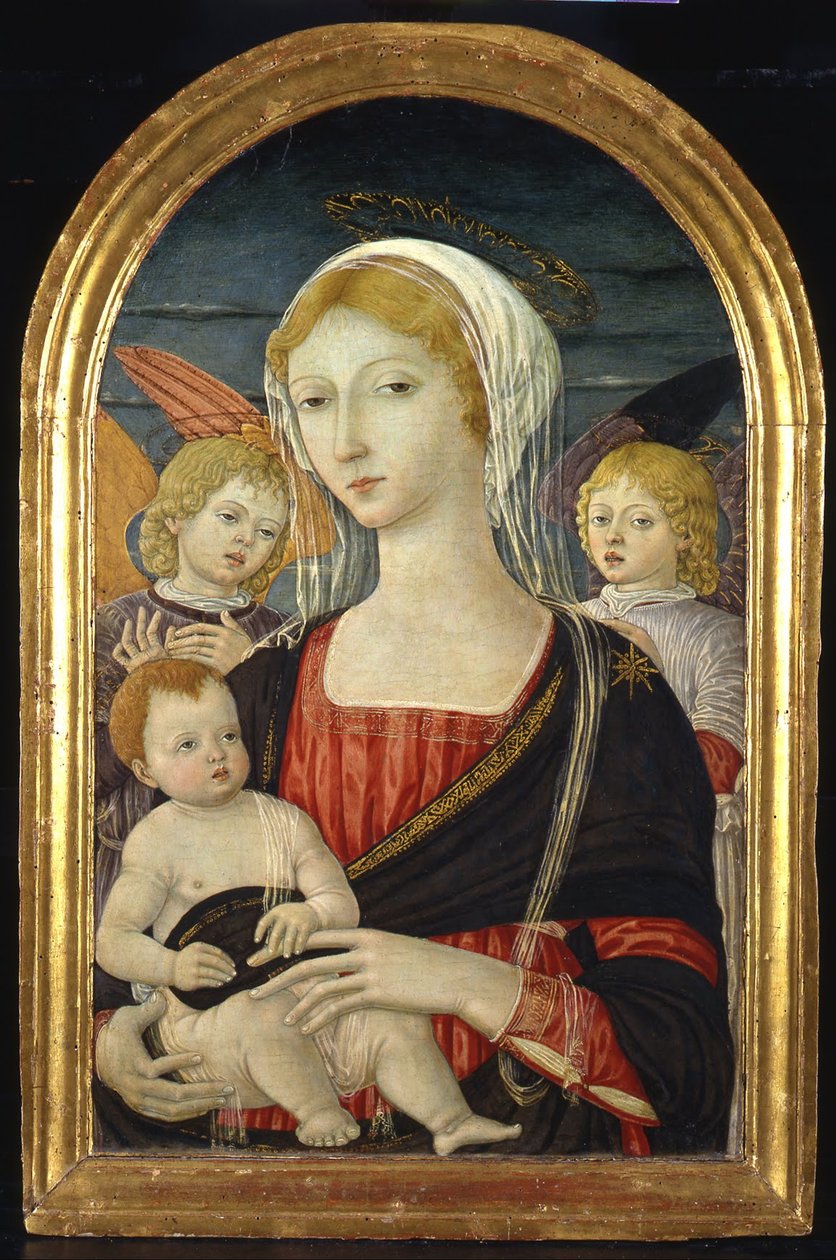 Çocuk ve Meleklerle Madonna, yaklaşık 1470 by Matteo di Giovanni