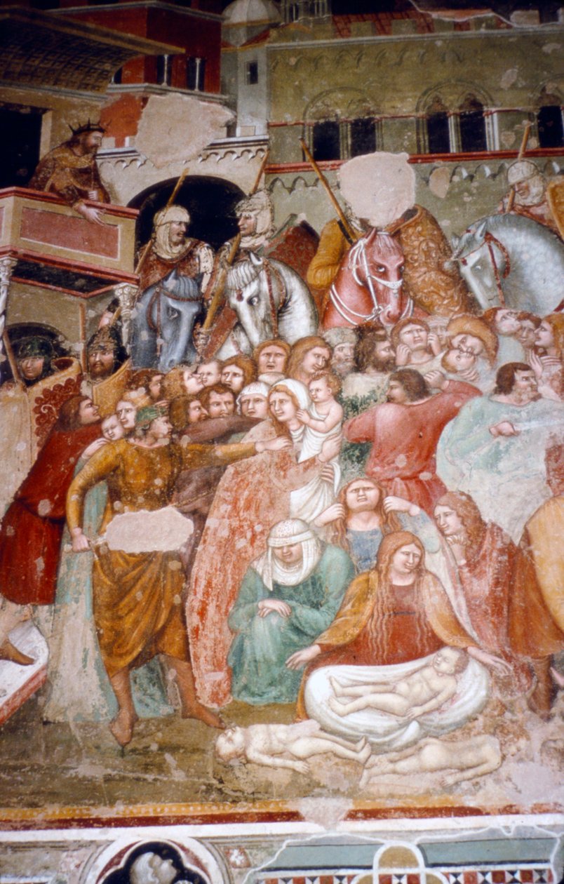 Masumların Katliamı, Santi Agostino kilisesinde fresk, Siena, 1482. by Matteo di Giovanni