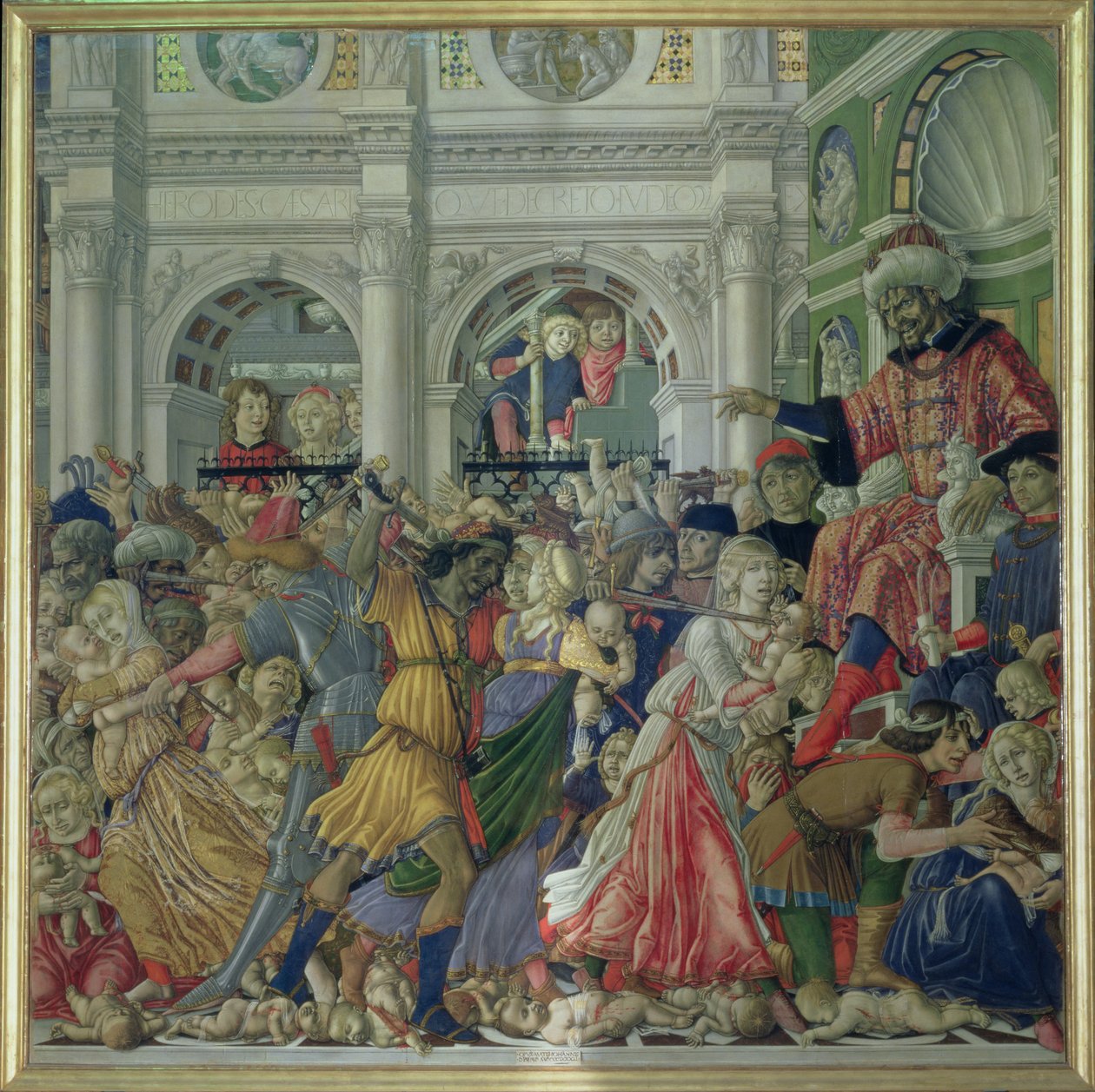 Masumların Katliamı, 1482 (panelde mizaç) by Matteo di Giovanni di Bartolo