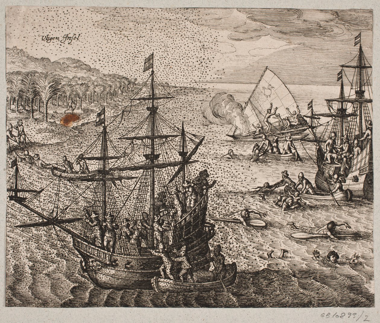 Vahşi insanlar nasıl yenildi by Matthäus Merian d.Æ.