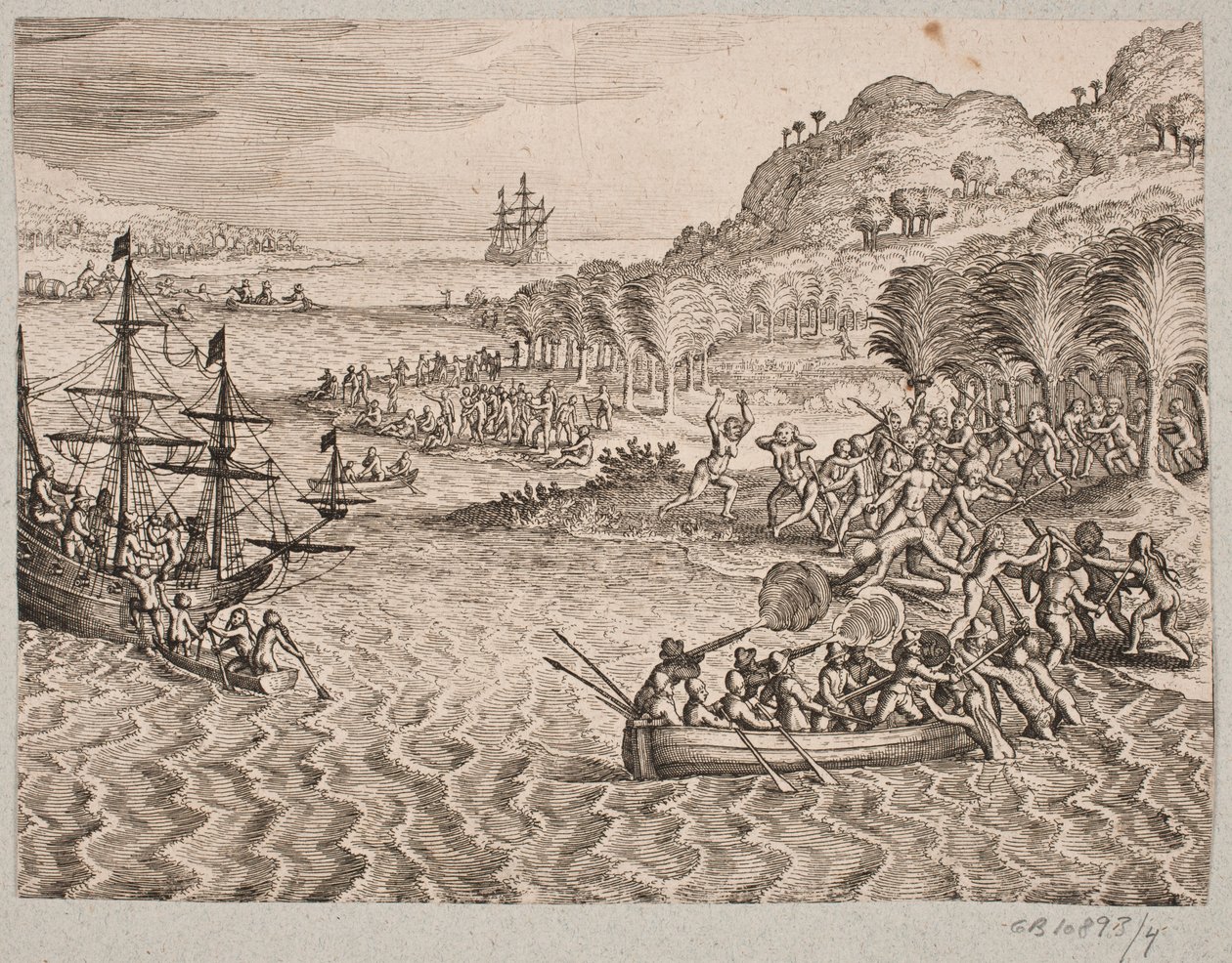 Hollandalıların asılsız adaya inişi hakkında by Matthäus Merian d.Æ.