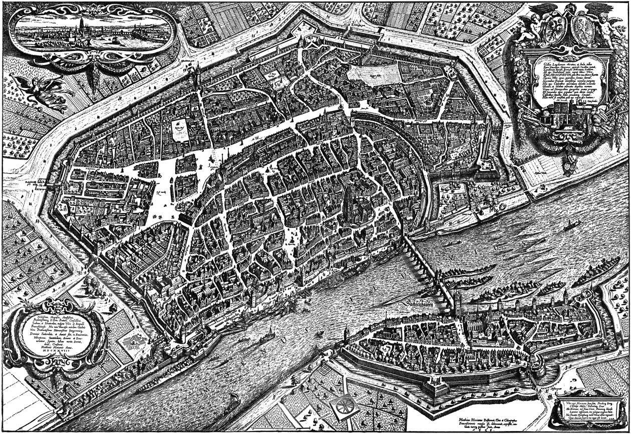 Frankfurt am Main, 1628  by Matthaus the Elder Merian