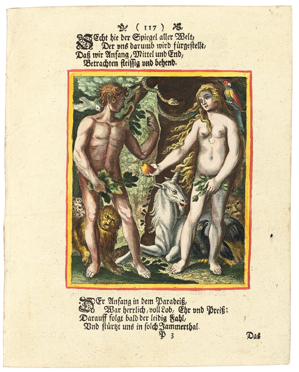 Adem ve Havva, c.1700-1725 by Matthaus Merian