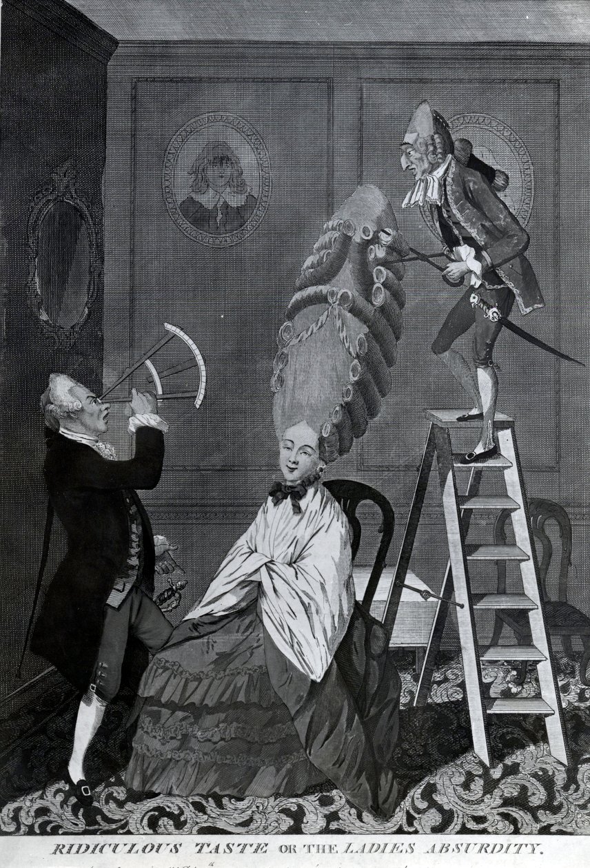 Gülünç Lezzet veya Bayanların Absurdity, c.1776 (mezzotint) by Matthew or Matthias Darly