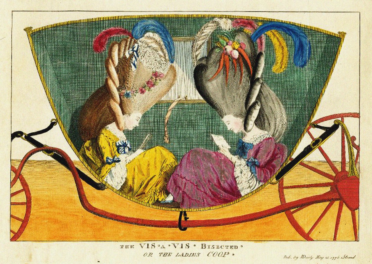 İkiye bölünmüş ya da bayanlar kümesi, 1776. by Matthew Darly