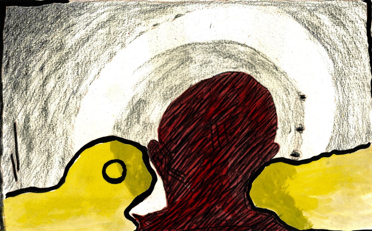 Fısıltı, 2021 (suluboya, pastel) by Matthew Hilton