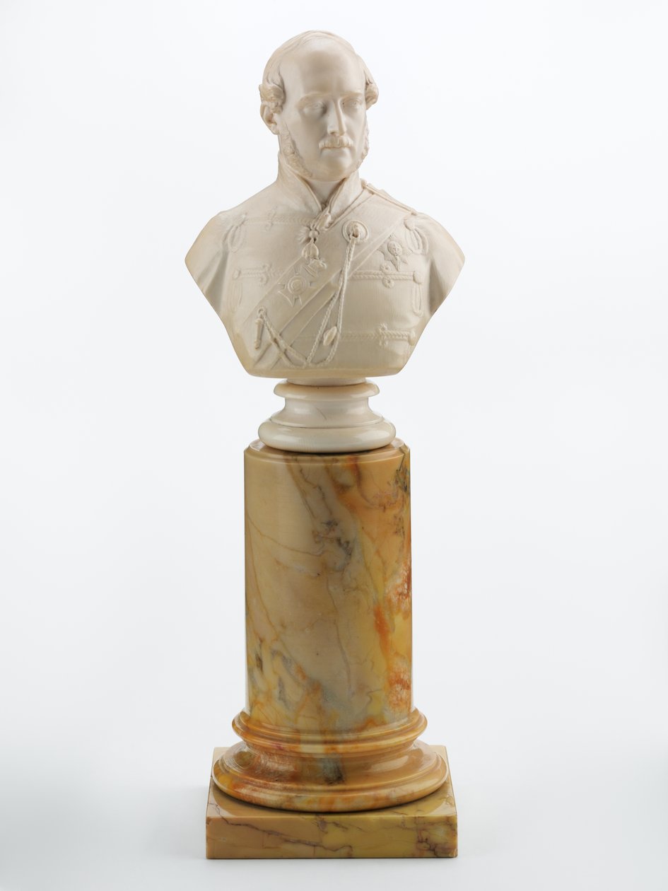 Prens Albert büstü, c.1856 (fildişi ve mermer) by Matthew Noble